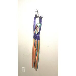 Halloween Hanging Killer Talking Clown Audio Shaking Blinking Eyes‎ 5' Long